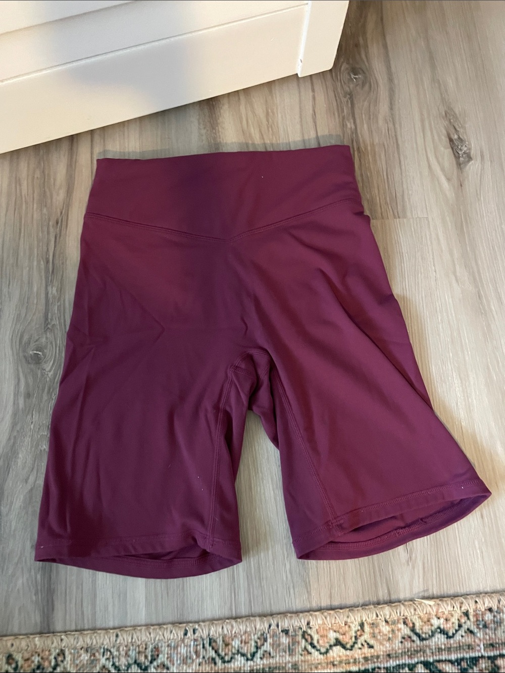 Vitality High-Rise Women's Bike Shorts in Plum